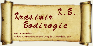 Krasimir Bodirogić vizit kartica